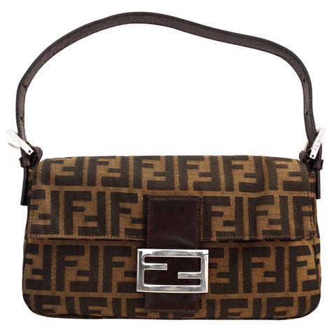 fendi bag shoulder brown|fendi embossed leather shoulder bag.